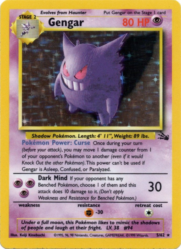 Gengar (5/62) [Fossil Unlimited] | L.A. Mood Comics and Games