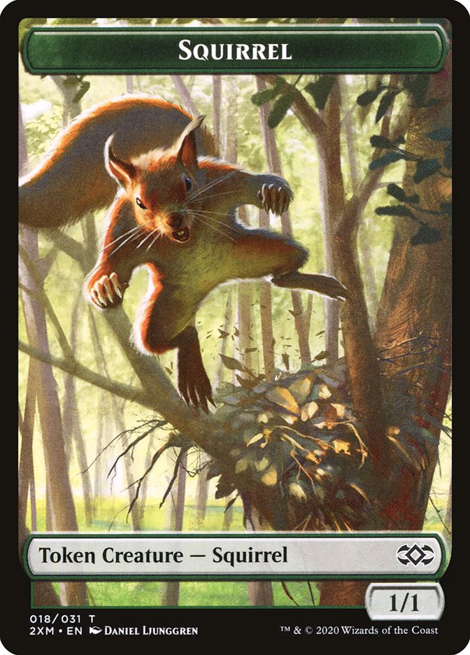 Soldier // Squirrel Double-Sided Token [Double Masters Tokens] | L.A. Mood Comics and Games
