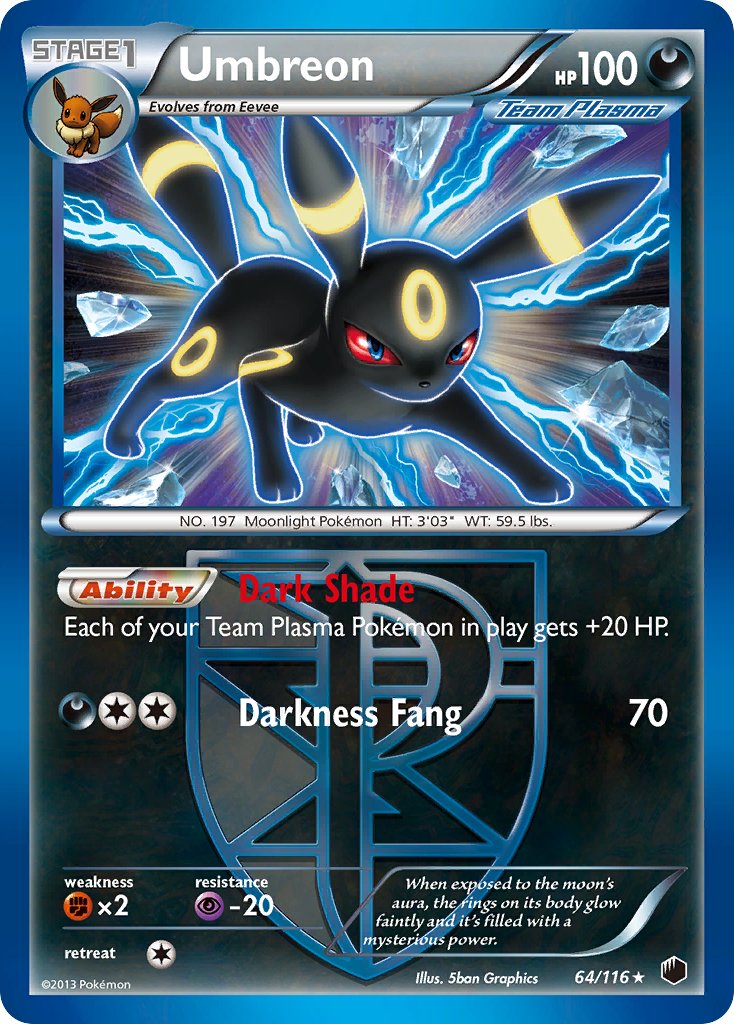 Umbreon (64/116) (Moltres Legendary Battle Deck) (Theme Deck Exclusive) [Black & White: Plasma Freeze] | L.A. Mood Comics and Games