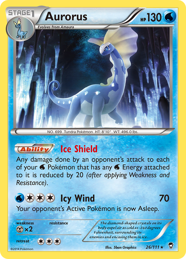 Aurorus (26/111) [XY: Furious Fists] | L.A. Mood Comics and Games