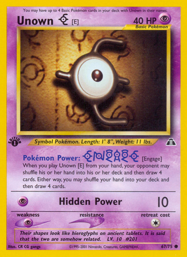 Unown [E] (67/75) [Neo Discovery 1st Edition] | L.A. Mood Comics and Games
