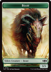 Beast // Treasure Double-Sided Token [Tarkir: Dragonstorm Commander Tokens] | L.A. Mood Comics and Games