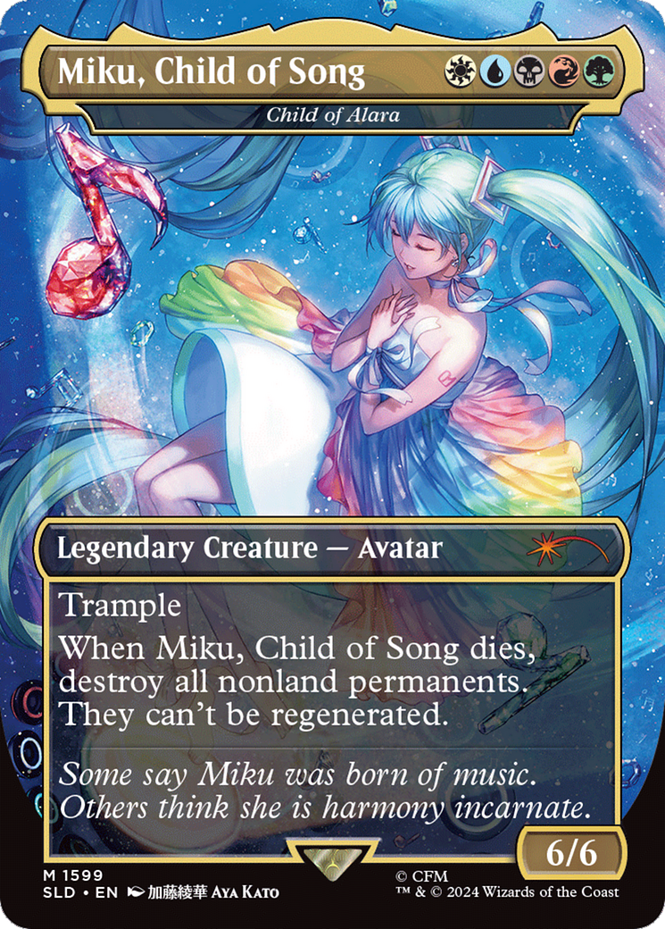 Miku, Child of Song - Child of Alara (Rainbow Foil) [Secret Lair Drop Series] | L.A. Mood Comics and Games