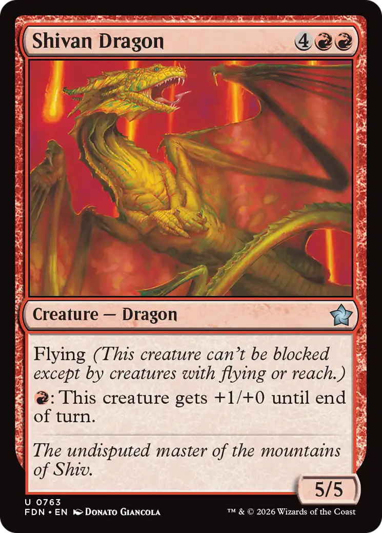 Shivan Dragon (0763) [Foundations] | L.A. Mood Comics and Games