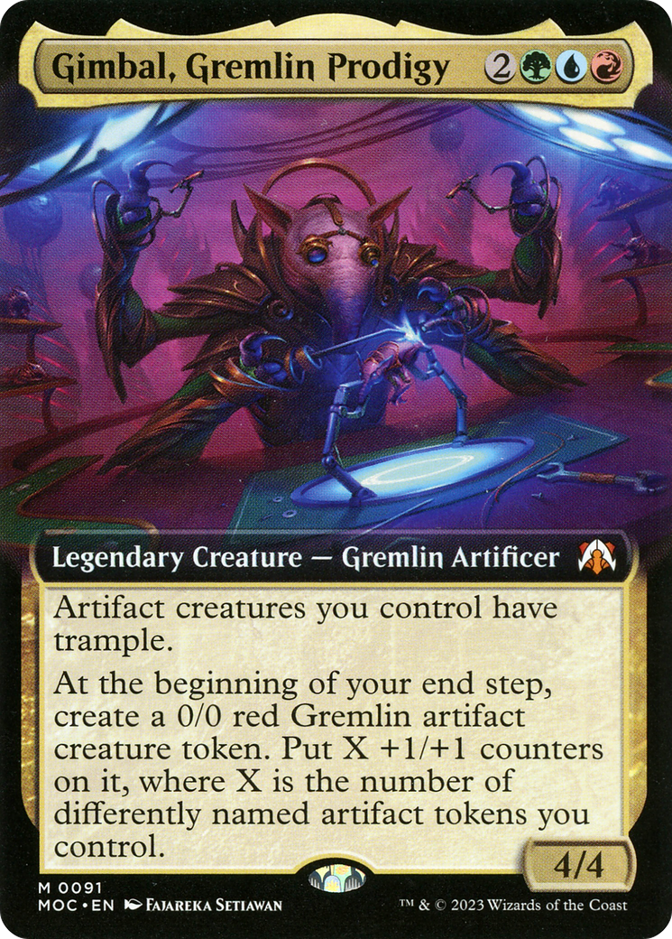 Gimbal, Gremlin Prodigy (Extended Art) [March of the Machine Commander] | L.A. Mood Comics and Games