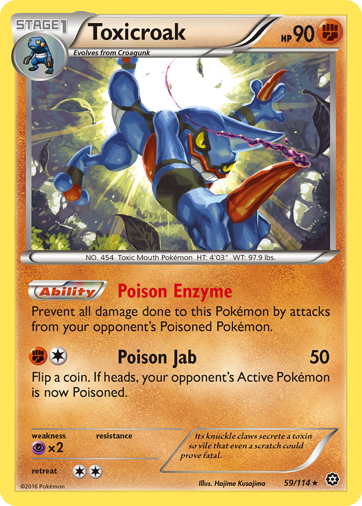 Toxicroak (59/114) [XY: Steam Siege] | L.A. Mood Comics and Games