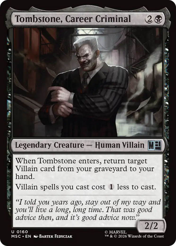 Tombstone, Career Criminal (0160) (Surge Foil) [Marvel Super Heroes Commander] | L.A. Mood Comics and Games