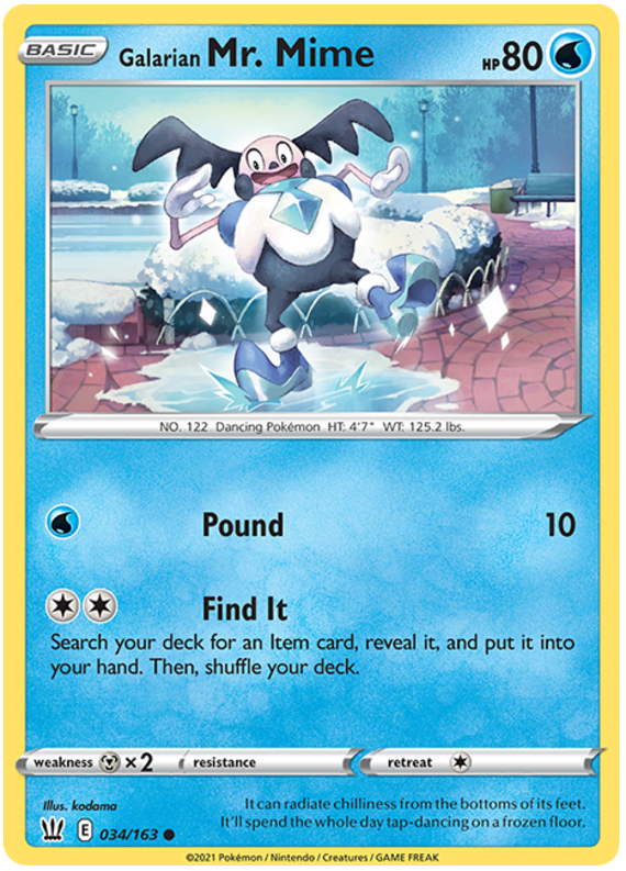 Galarian Mr. Mime (034/163) [Sword & Shield: Battle Styles] | L.A. Mood Comics and Games