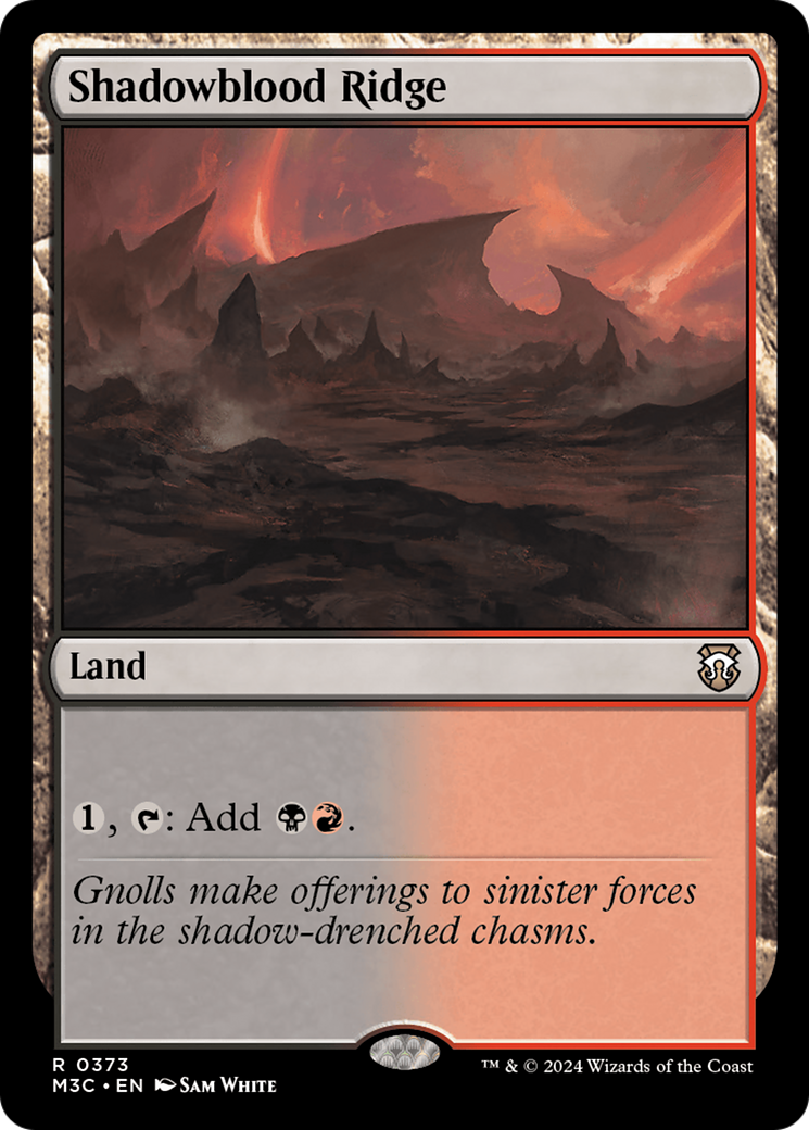 Shadowblood Ridge (Ripple Foil) [Modern Horizons 3 Commander] | L.A. Mood Comics and Games