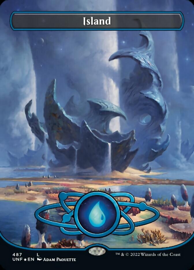 Island (487) (Planetary Space-ic Land) (Galaxy Foil) [Unfinity] | L.A. Mood Comics and Games