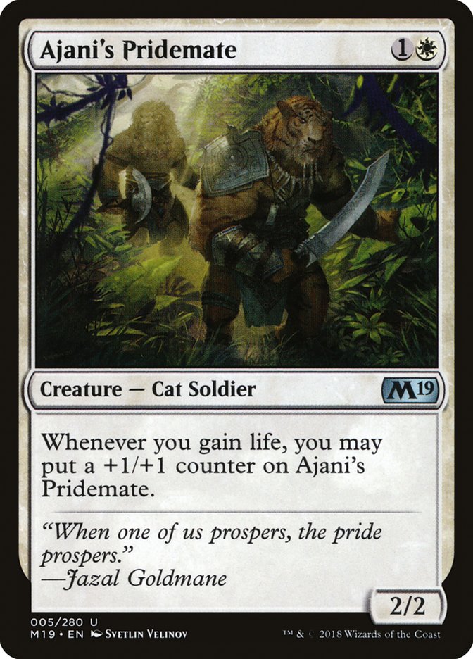 Ajani's Pridemate [Core Set 2019] | L.A. Mood Comics and Games