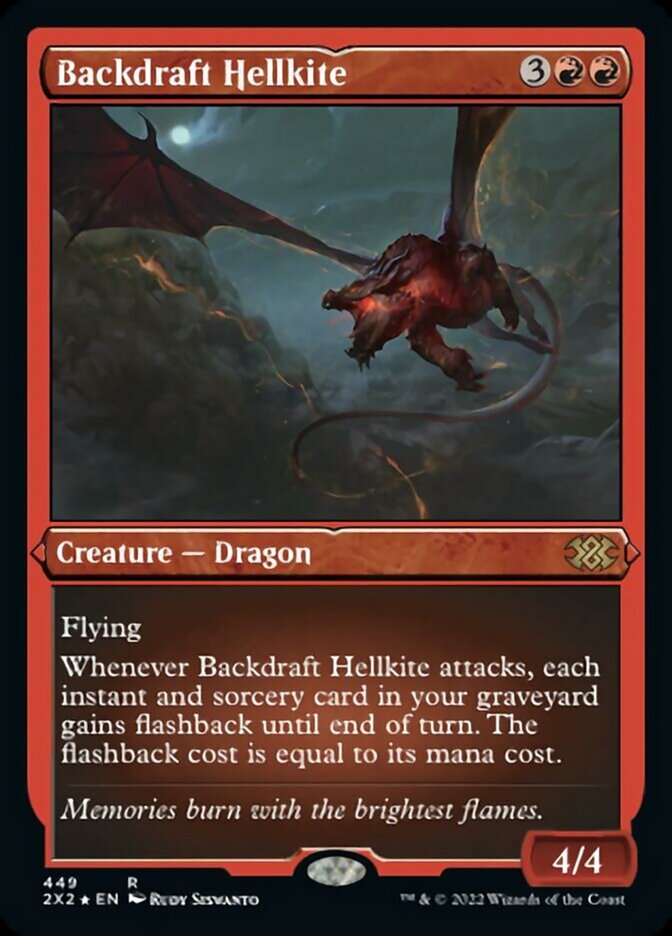 Backdraft Hellkite (Foil Etched) [Double Masters 2022] | L.A. Mood Comics and Games