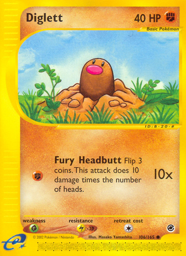 Diglett (106/165) [Expedition: Base Set] | L.A. Mood Comics and Games