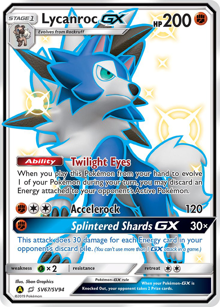 Lycanroc GX (SV67/SV94) [Sun & Moon: Hidden Fates - Shiny Vault] | L.A. Mood Comics and Games