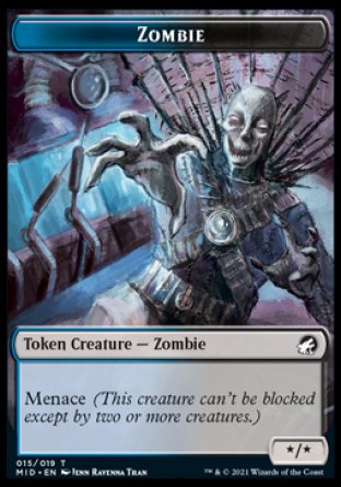 Human // Zombie (015) Double-Sided Token [Innistrad: Midnight Hunt Tokens] | L.A. Mood Comics and Games