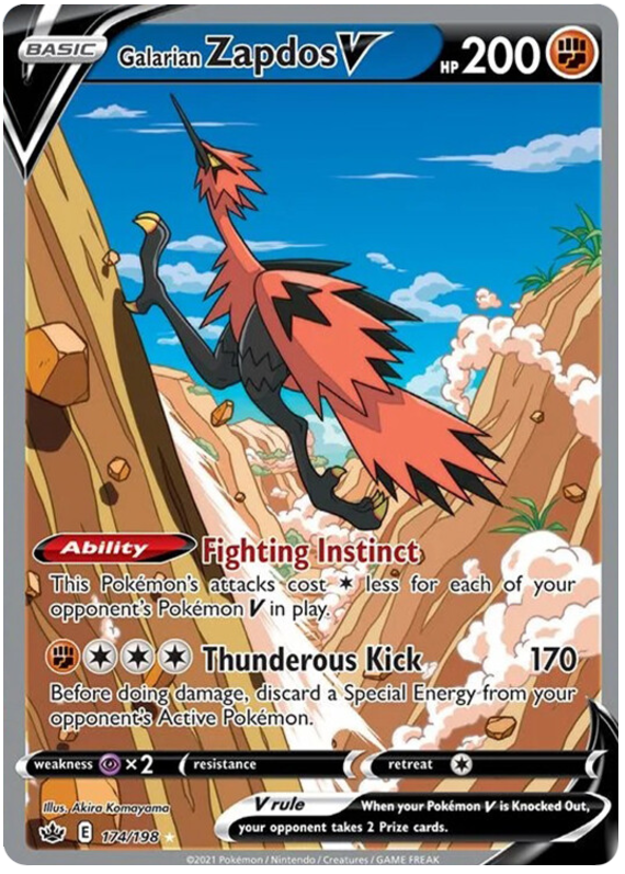 Galarian Zapdos V (174/198) [Sword & Shield: Chilling Reign] | L.A. Mood Comics and Games