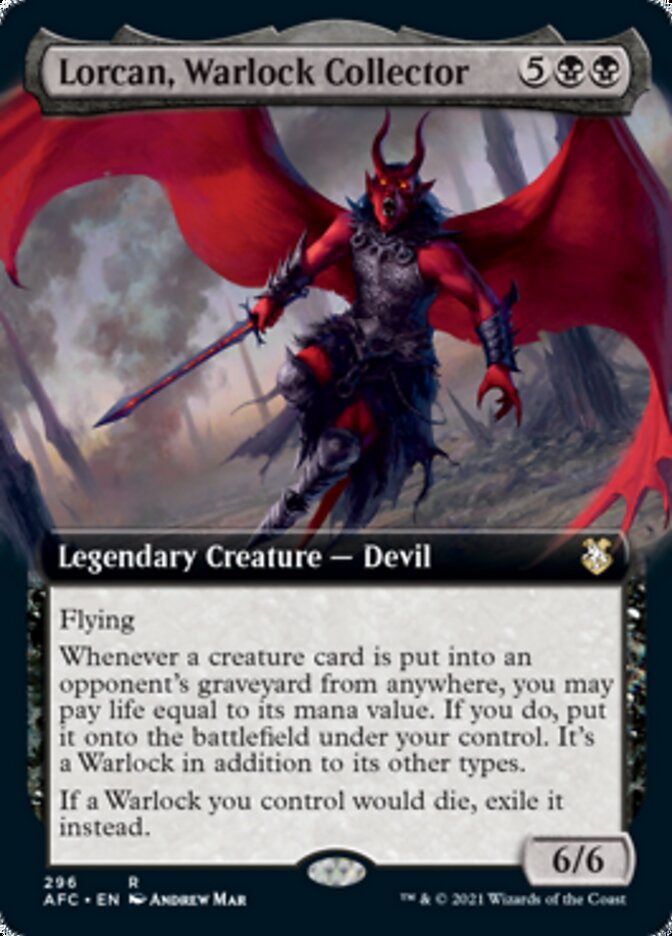 Lorcan, Warlock Collector (Extended Art) [Dungeons & Dragons: Adventures in the Forgotten Realms Commander] | L.A. Mood Comics and Games