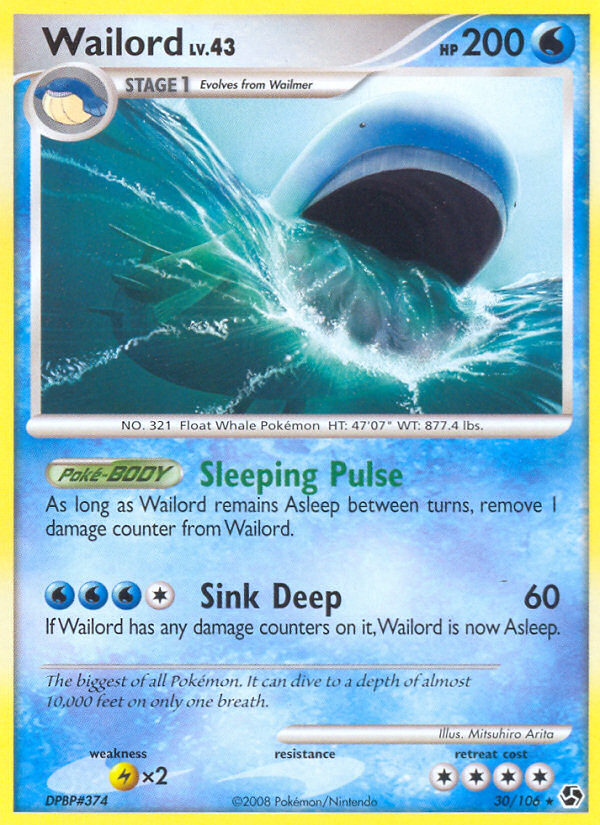 Wailord (30/106) [Diamond & Pearl: Great Encounters] | L.A. Mood Comics and Games