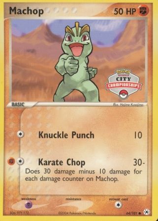 Machop (64/101) (City Championship Promo) [EX: Hidden Legends] | L.A. Mood Comics and Games