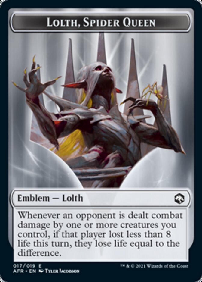 Treasure // Lolth, Spider Queen Emblem Double-Sided Token [Dungeons & Dragons: Adventures in the Forgotten Realms Tokens] | L.A. Mood Comics and Games