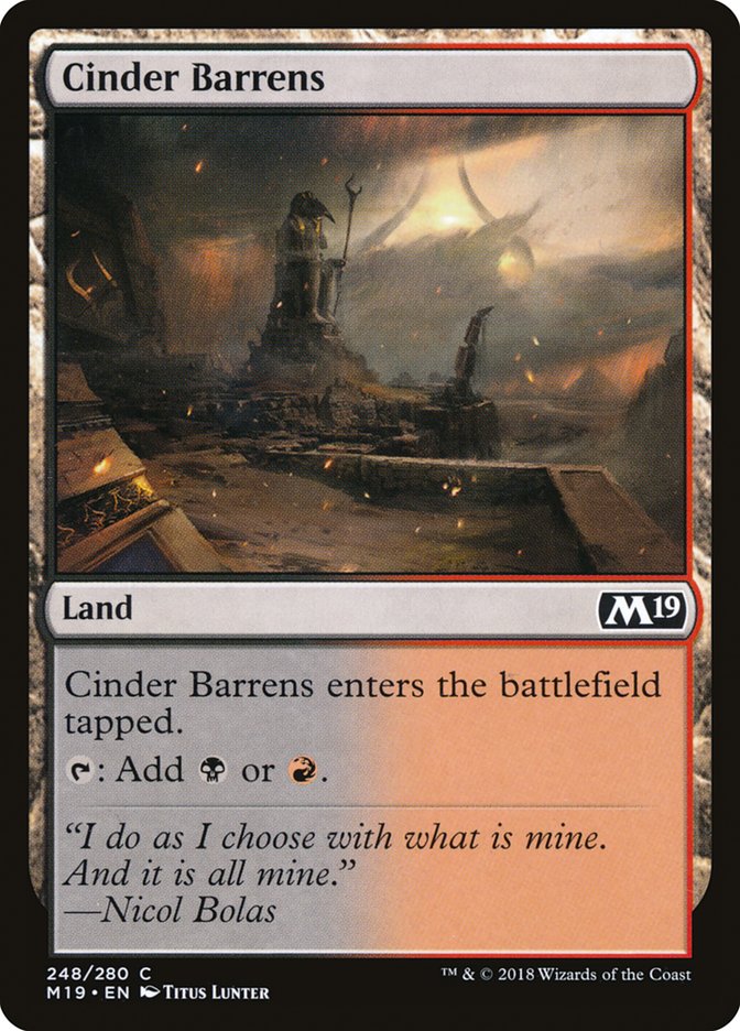 Cinder Barrens [Core Set 2019] | L.A. Mood Comics and Games
