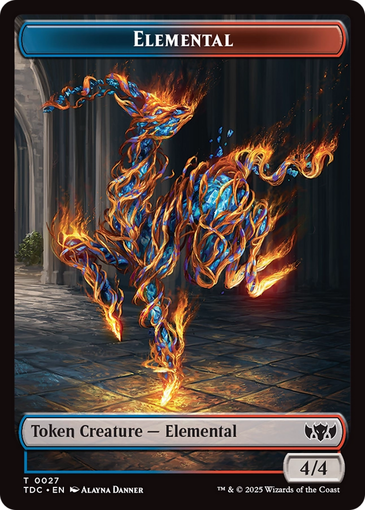 Elemental (0027) // Monk Double-Sided Token [Tarkir: Dragonstorm Commander Tokens] | L.A. Mood Comics and Games