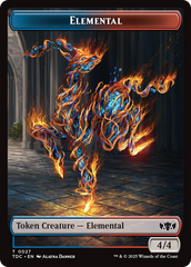 Elemental (0027) // Monk Double-Sided Token [Tarkir: Dragonstorm Commander Tokens] | L.A. Mood Comics and Games