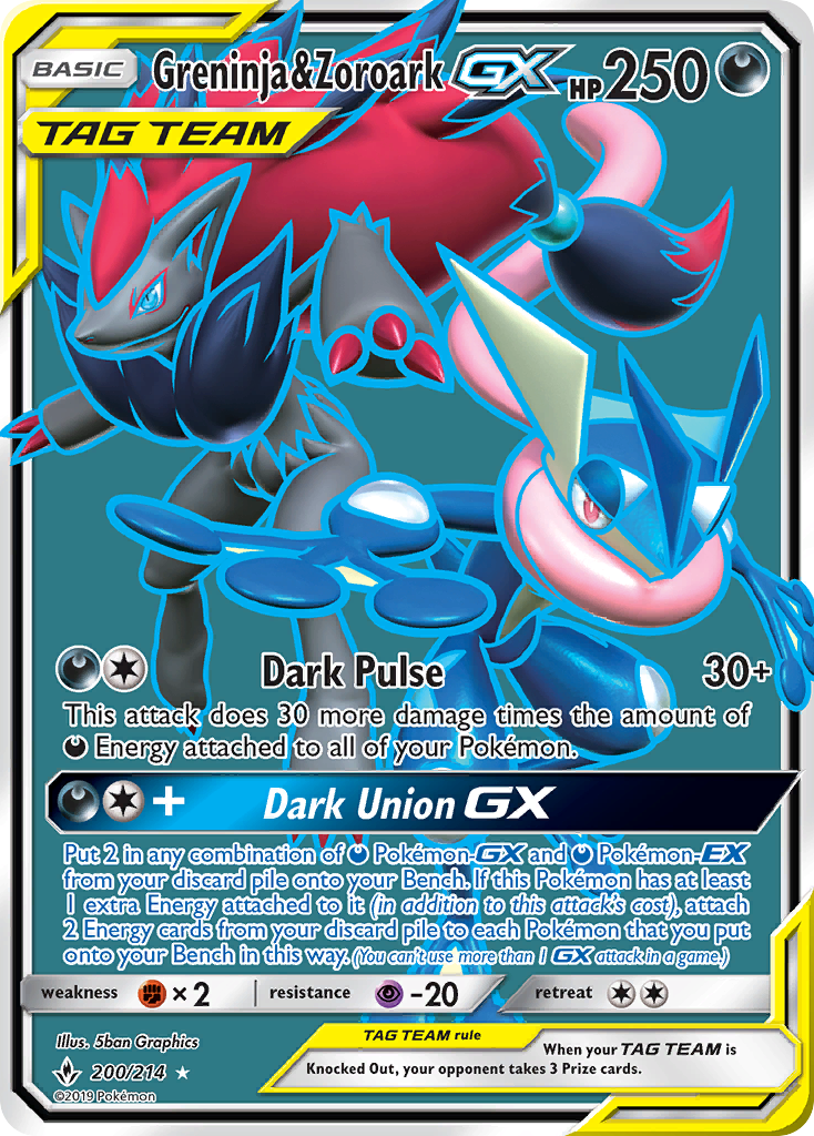 Greninja & Zoroark GX (200/214) [Sun & Moon: Unbroken Bonds] | L.A. Mood Comics and Games