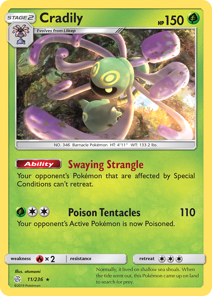 Cradily (11/236) [Sun & Moon: Cosmic Eclipse] | L.A. Mood Comics and Games
