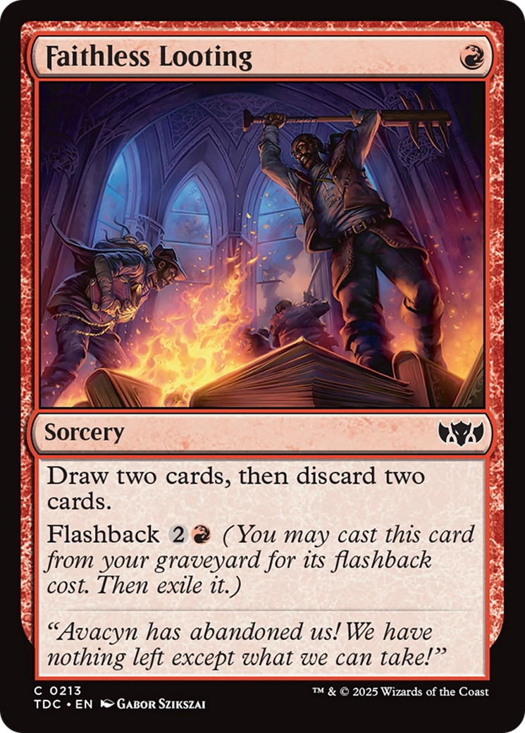 Faithless Looting [Tarkir: Dragonstorm Commander] | L.A. Mood Comics and Games