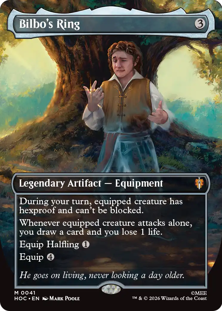 Bilbo's Ring (Borderless) (Surge Foil) [The Hobbit: Eternal-Legal] | L.A. Mood Comics and Games