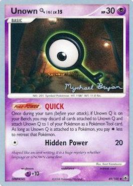 Unown Q LV.15 (49/100) (Happy Luck - Mychael Bryan) [World Championships 2010] | L.A. Mood Comics and Games