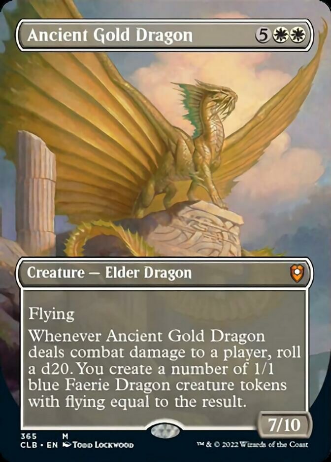 Ancient Gold Dragon (Borderless Alternate Art) [Commander Legends: Battle for Baldur's Gate] | L.A. Mood Comics and Games