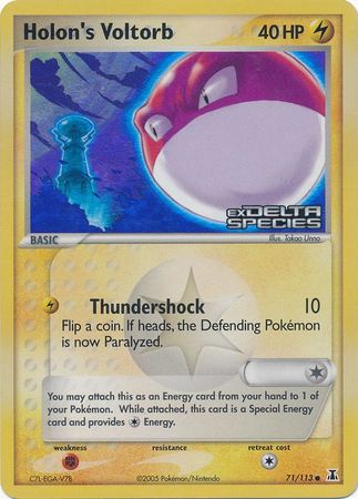 Holon's Voltorb (71/113) (Stamped) [EX: Delta Species] | L.A. Mood Comics and Games