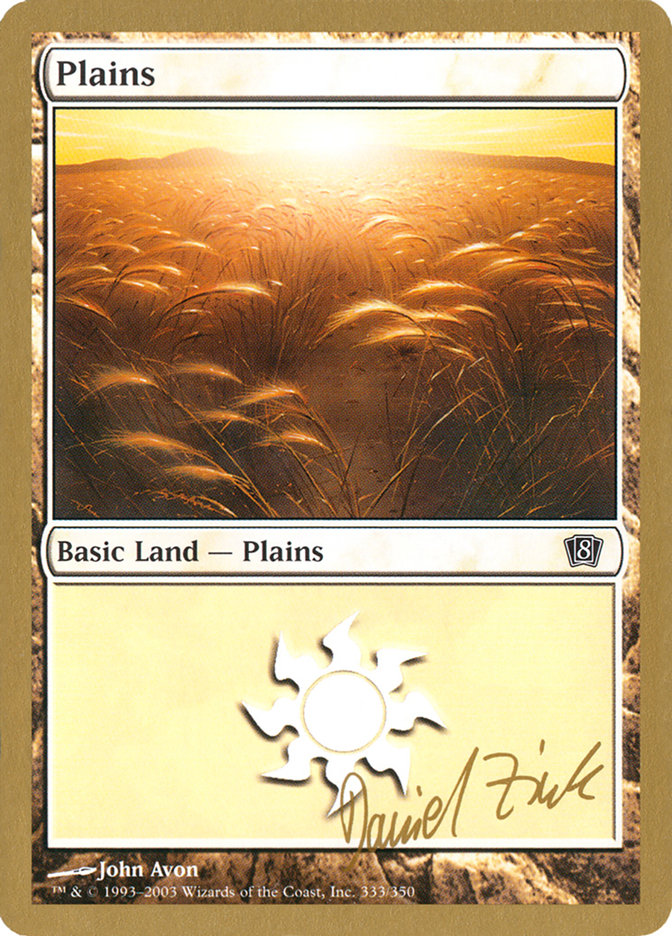Plains (dz333) (Daniel Zink) [World Championship Decks 2003] | L.A. Mood Comics and Games