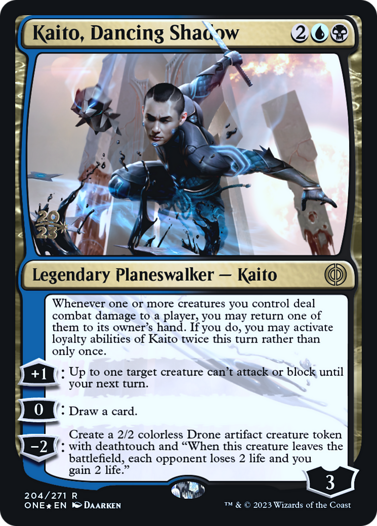 Kaito, Dancing Shadow [Phyrexia: All Will Be One Prerelease Promos] | L.A. Mood Comics and Games