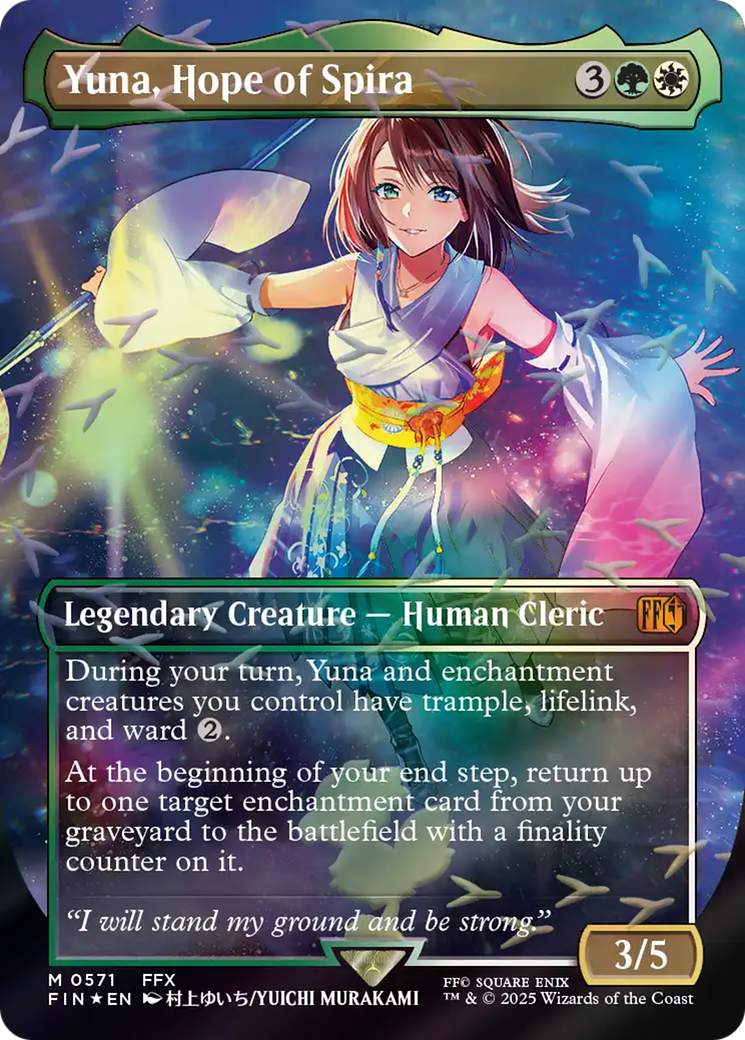Yuna, Hope of Spira (Borderless) (Chocobo Track Foil) [FINAL FANTASY] | L.A. Mood Comics and Games