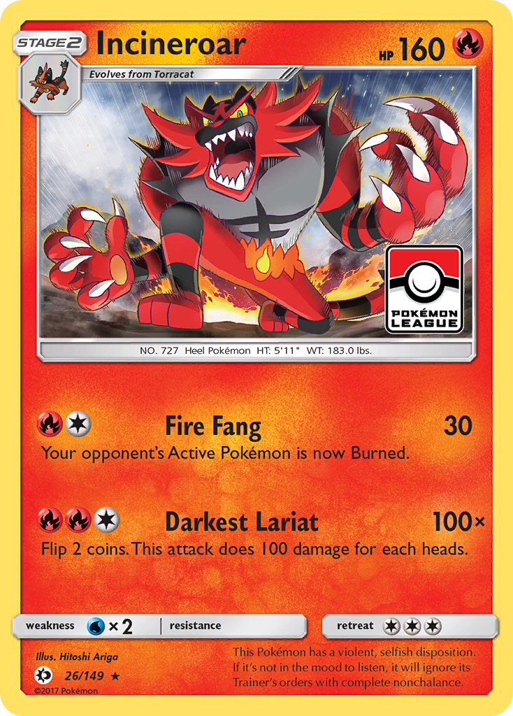 Incineroar (26/149) [Sun & Moon: Base Set] | L.A. Mood Comics and Games
