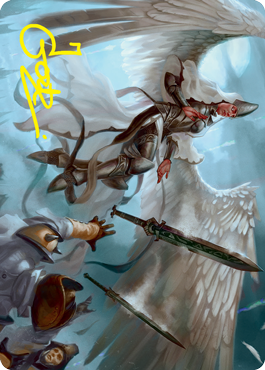 Angelic Quartermaster Art Card (Gold-Stamped Signature) [Innistrad: Crimson Vow Art Series] | L.A. Mood Comics and Games
