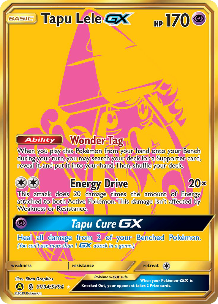 Tapu Lele GX (SV94/SV94) [Sun & Moon: Hidden Fates - Shiny Vault] | L.A. Mood Comics and Games