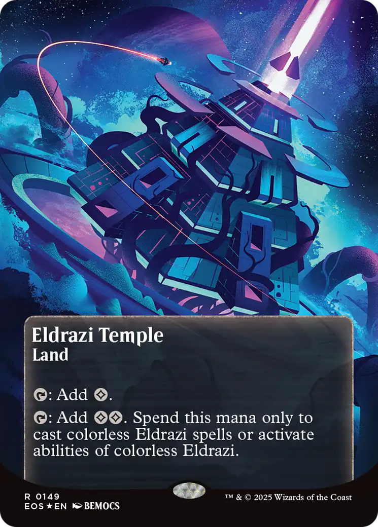 Eldrazi Temple (0149) (Borderless) (Galaxy Foil) [Edge of Eternities: Stellar Sights] | L.A. Mood Comics and Games