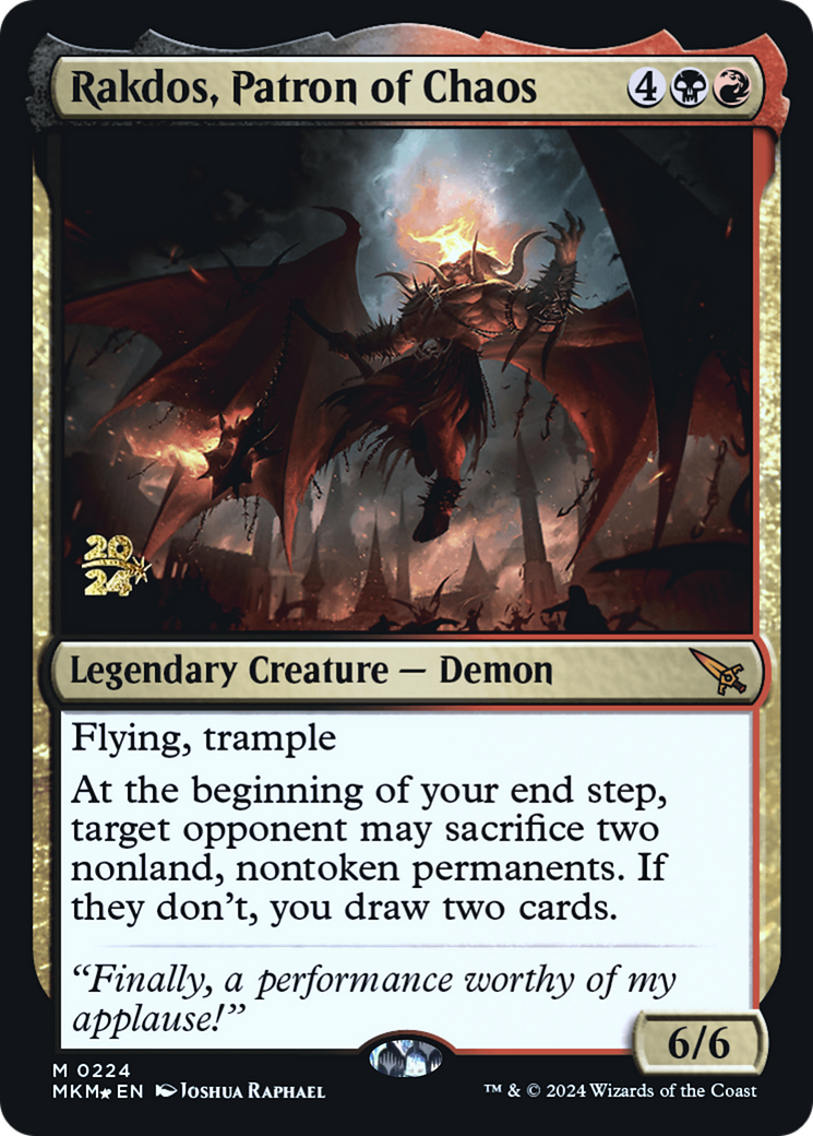 Rakdos, Patron of Chaos [Murders at Karlov Manor Prerelease Promos] | L.A. Mood Comics and Games