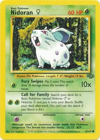 Nidoran (57/64) (Female) [Jungle Unlimited] | L.A. Mood Comics and Games