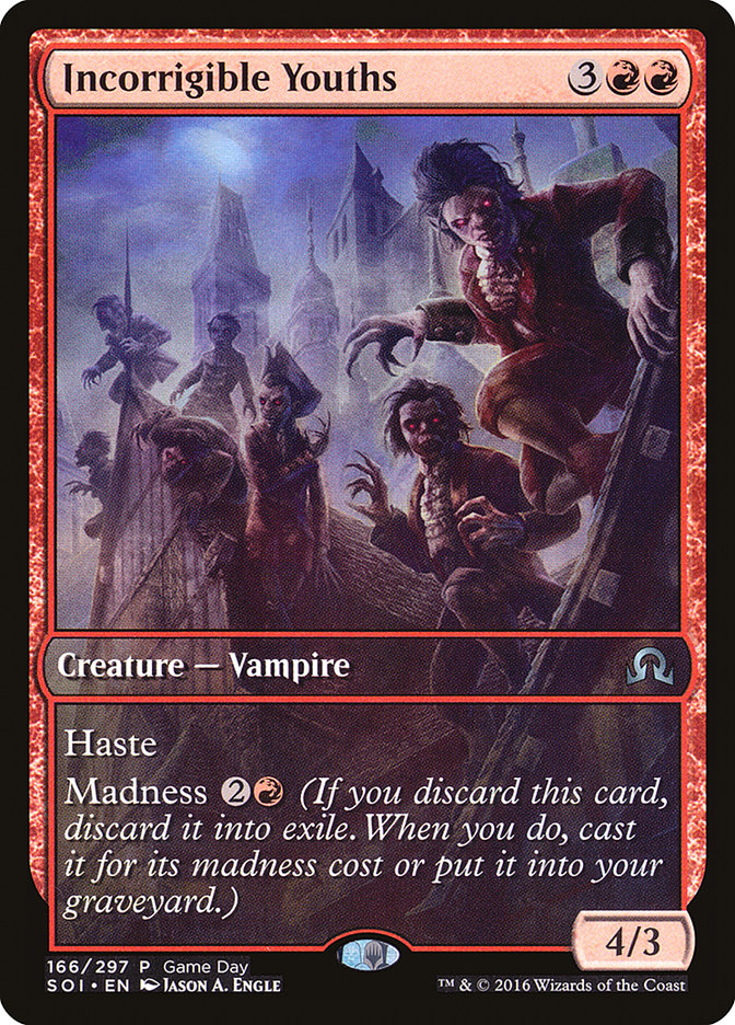 Incorrigible Youths (Game Day) (Extended Art) [Shadows over Innistrad Promos] | L.A. Mood Comics and Games