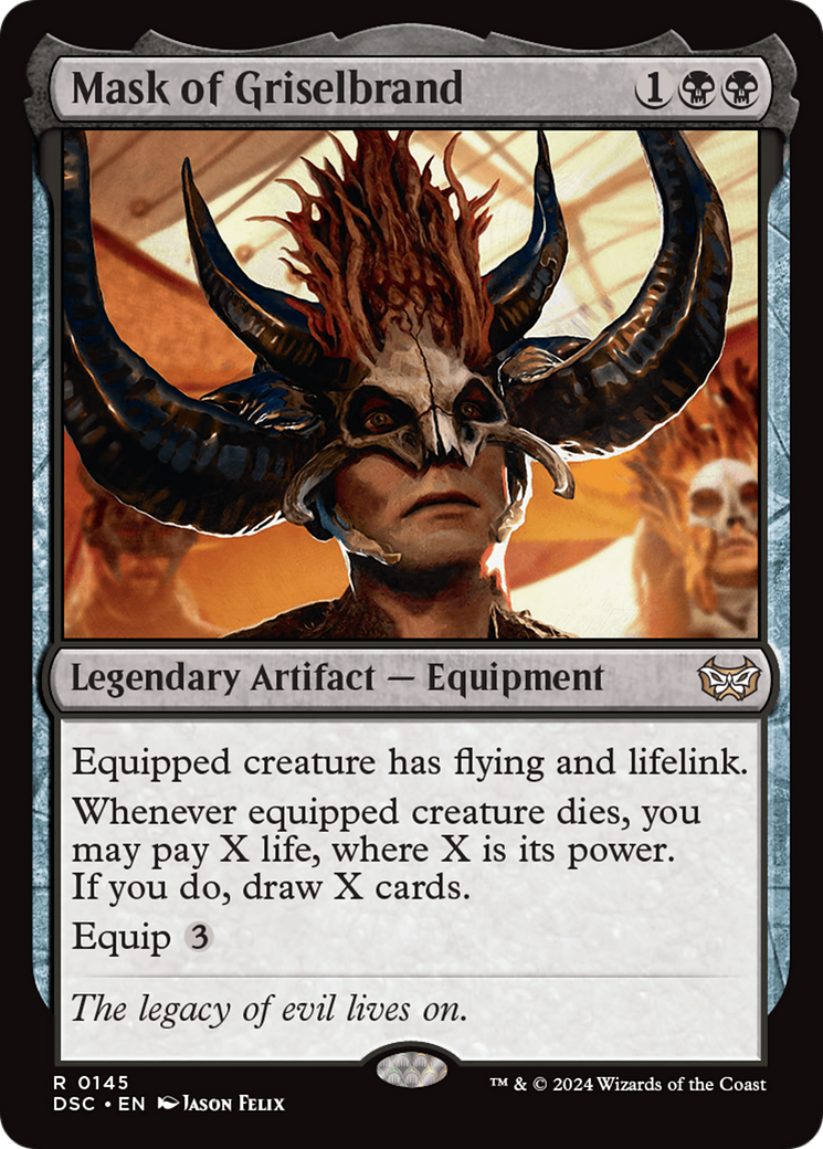 Mask of Griselbrand [Duskmourn: House of Horror Commander] | L.A. Mood Comics and Games