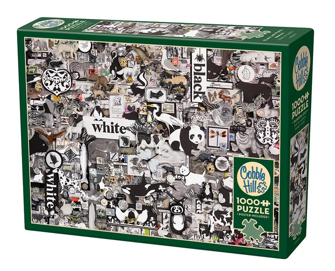 Puzzle 1000pc Black and White: Animals | L.A. Mood Comics and Games