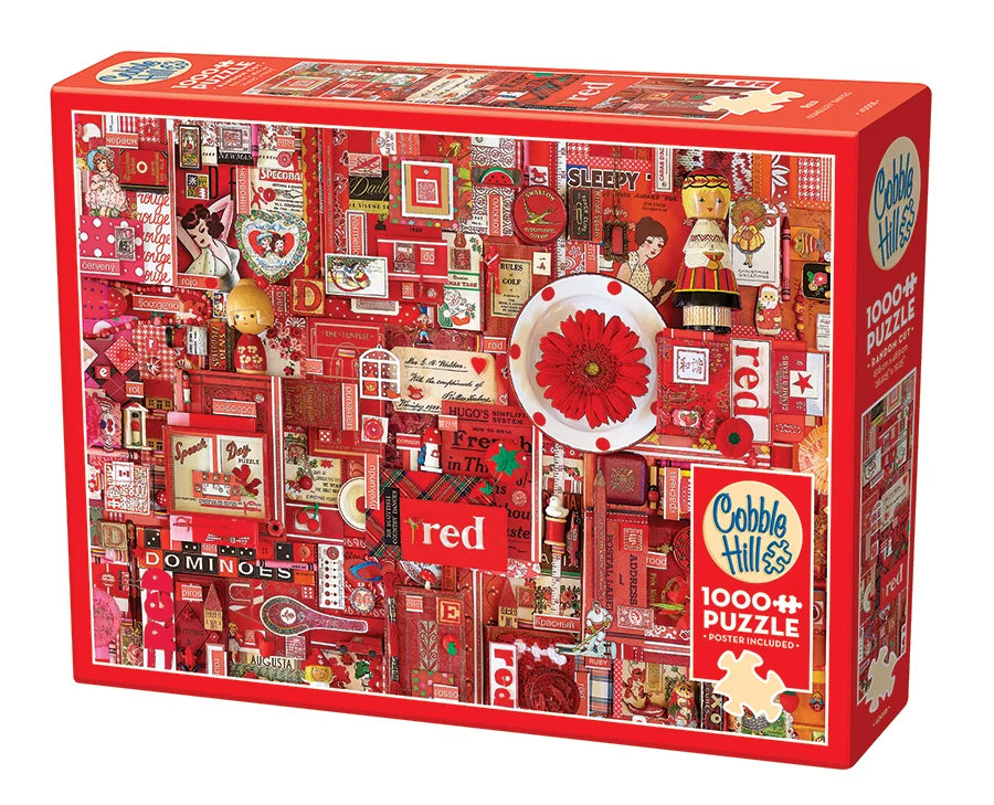 Red Puzzle 1000 Piece | L.A. Mood Comics and Games