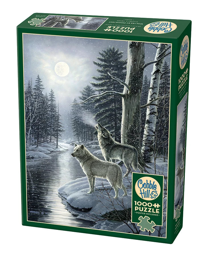 Puzzle 1000pcs Wolves by Moonlight | L.A. Mood Comics and Games