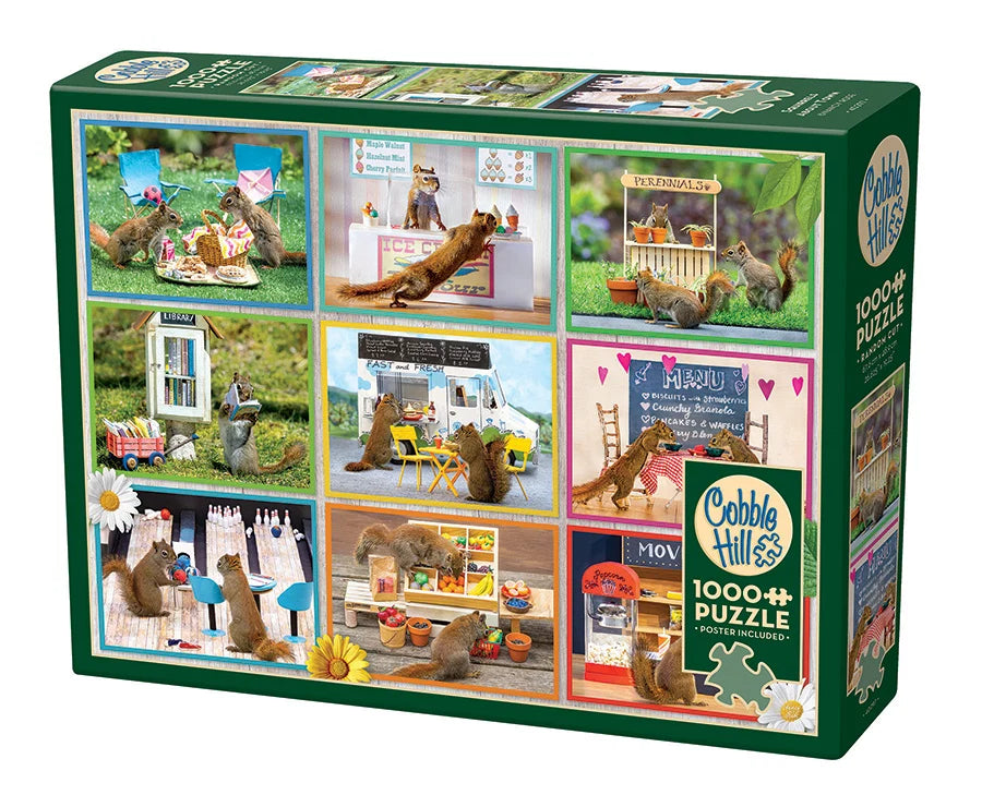 Puzzle 1000pc Squirrels Around Town | L.A. Mood Comics and Games