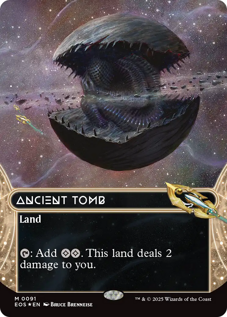 Ancient Tomb (0091) (Borderless) (Galaxy Foil) [Edge of Eternities] | L.A. Mood Comics and Games
